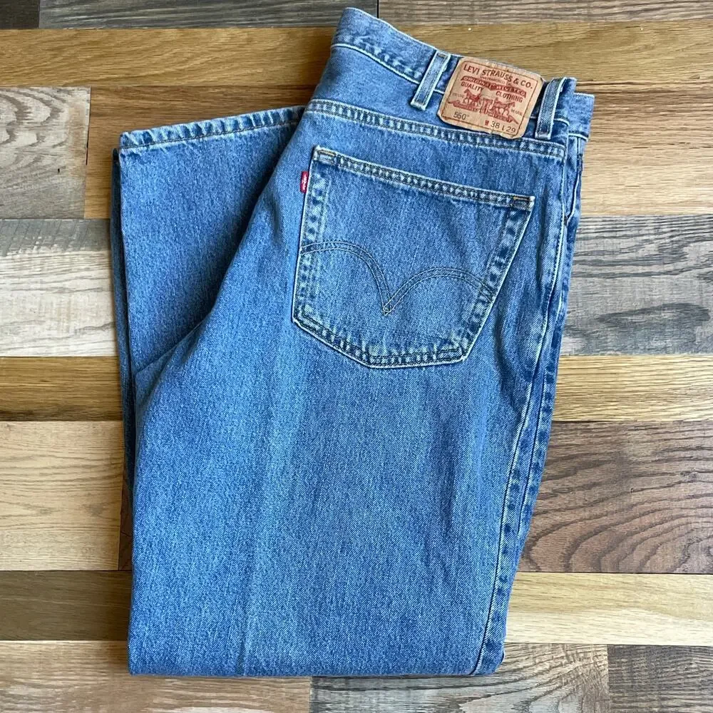 Vintage Y2K Levi's 550 Relaxed Fit Jeans W38 L29 Blue Denim